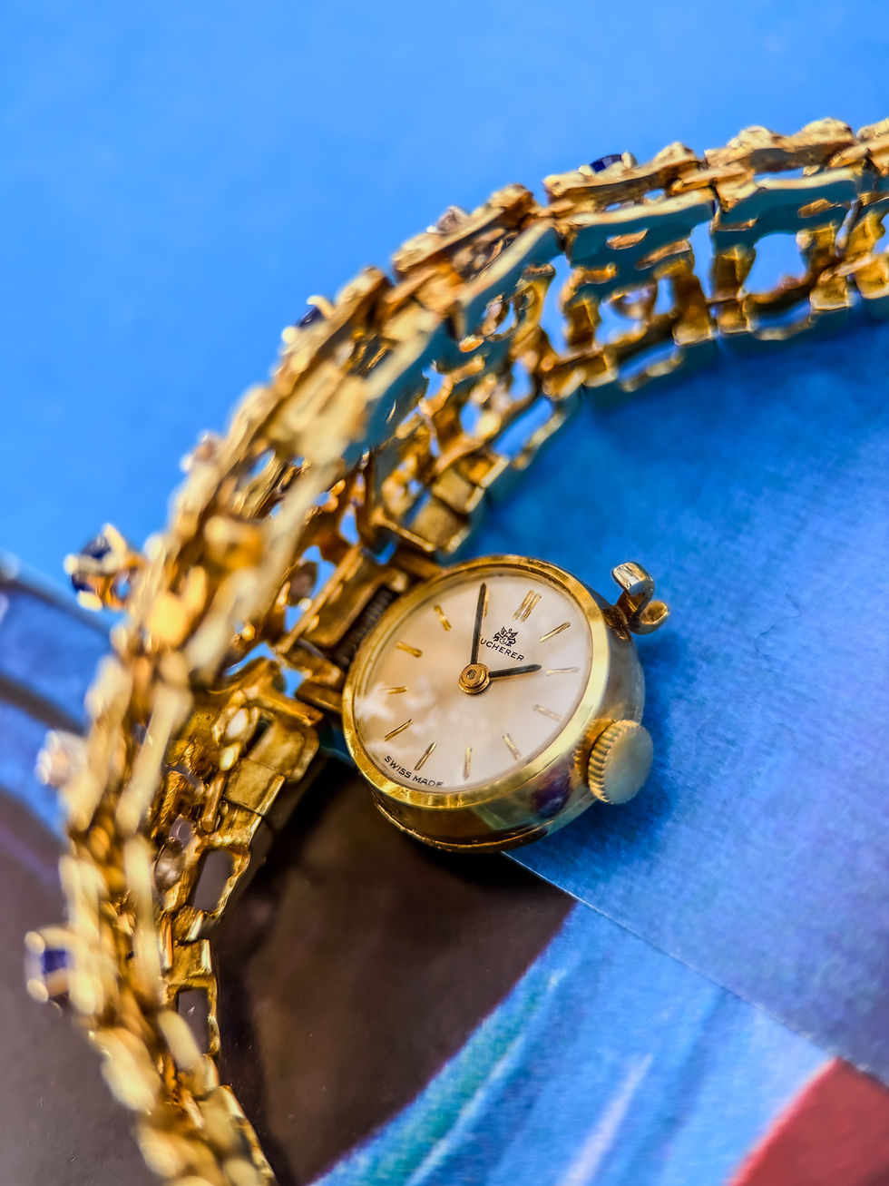 Thumbnail: BUCHERER WATCH VINTAGE • SAPPHIRES & DIAMONDS 