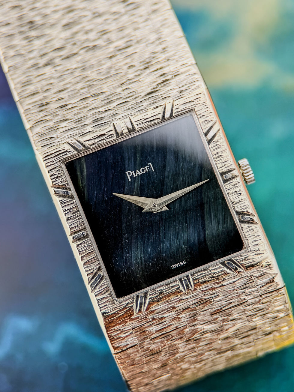 Thumbnail: Piaget Falcon eye Dial White Gold - Lapis Style - Piaget A6 - Piaget Tank