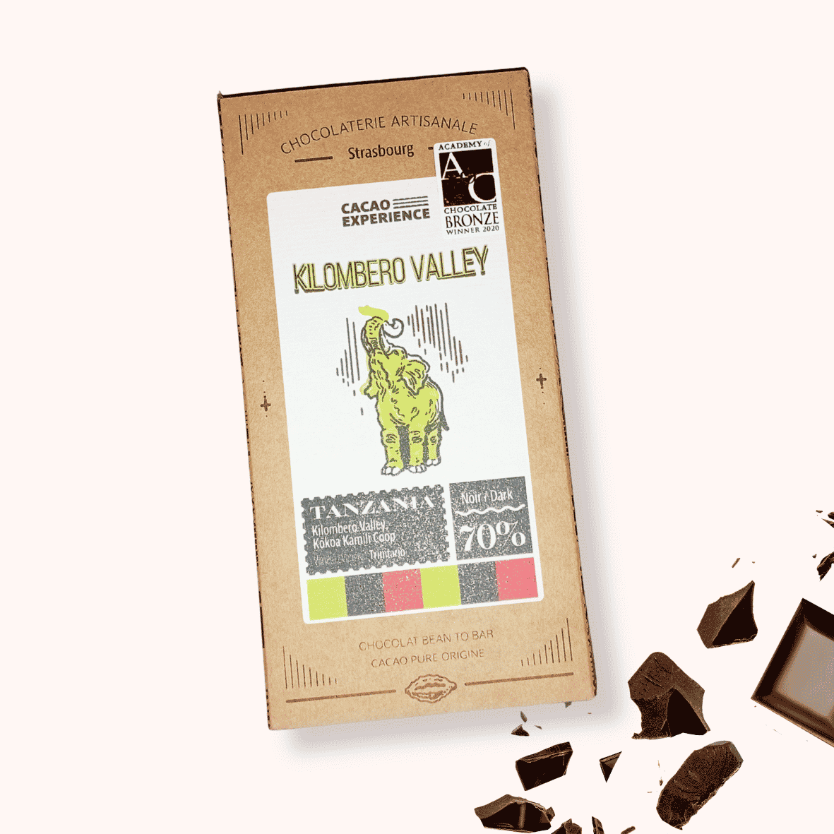 Tablette de chocolat noir 70% Tanzanie - bean to bar