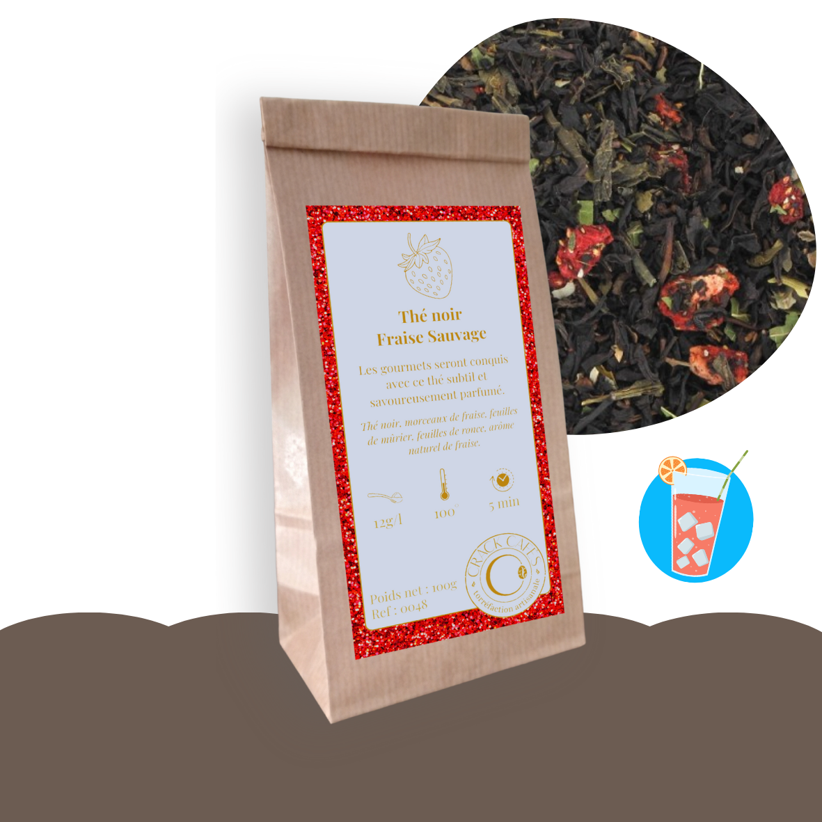 Thé noir Fraise sauvage