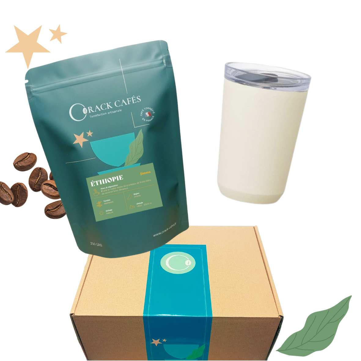Coffret Café - Mug Blanc Isotherme