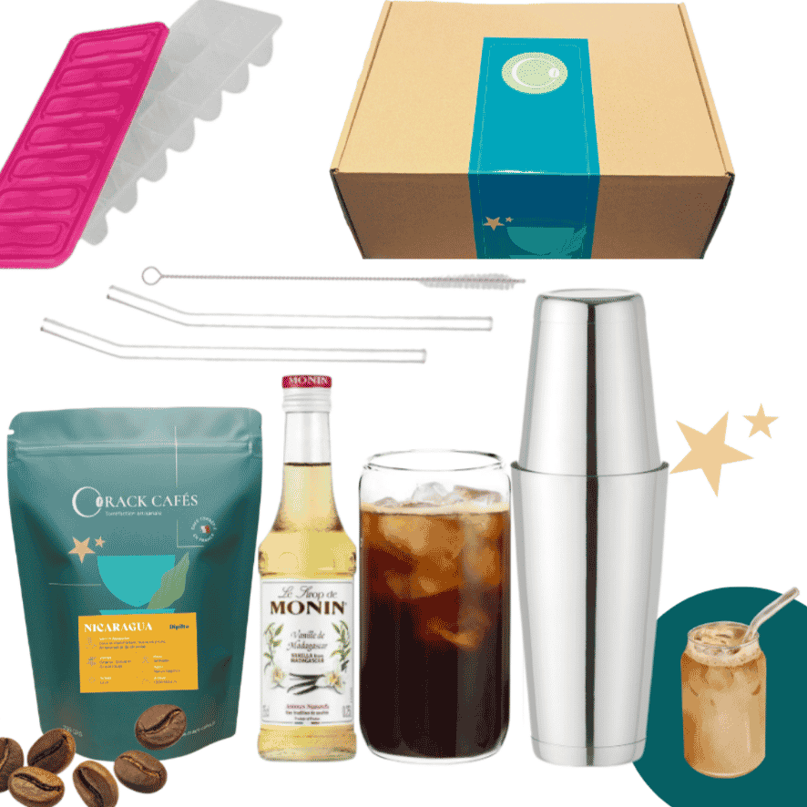 Coffret café frappé complet avec shaker