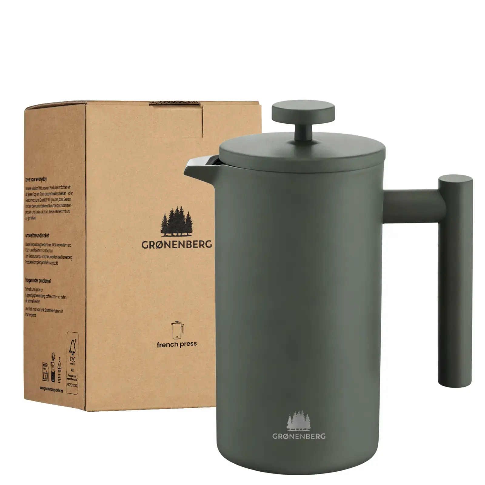 cafetière à piston 1l inox