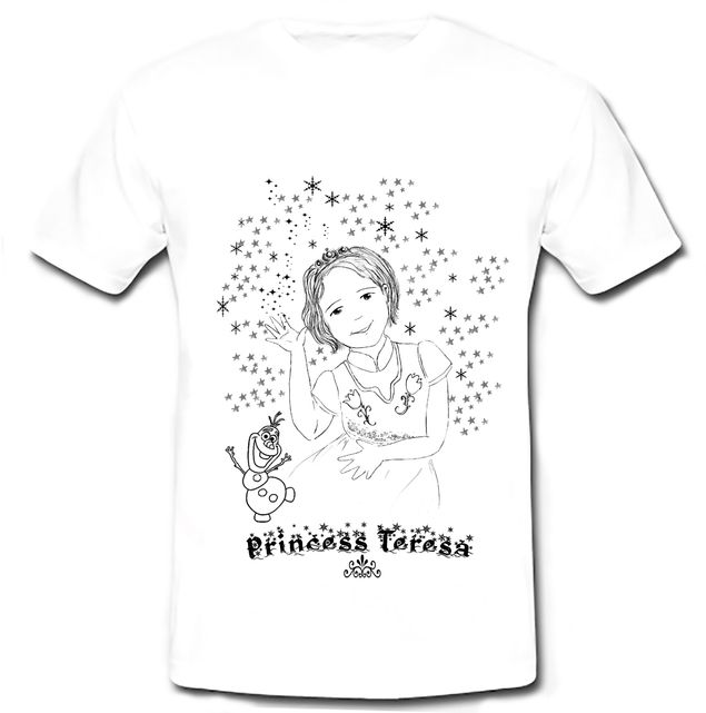  camiseta blanca personalizada niña