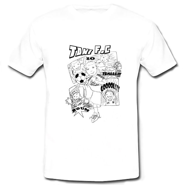 camiseta blanca personalizada niño