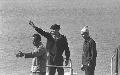 Dani Baram, one of the six Shayetet 13 soldiers being released into Israeli hands, January 1968.