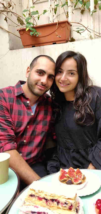 Oleh Agathe Benichou with her fiance