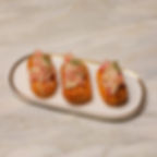 Crab Sticks Éclair with Sesame