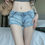 Thumbnail: Zoki Low Waist Sexy Denim Shorts Women Vintage Y2K Hotsweet Jeans Shorts Street