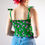 Thumbnail: "Pink Cherries" shirred tube top in organic cotton