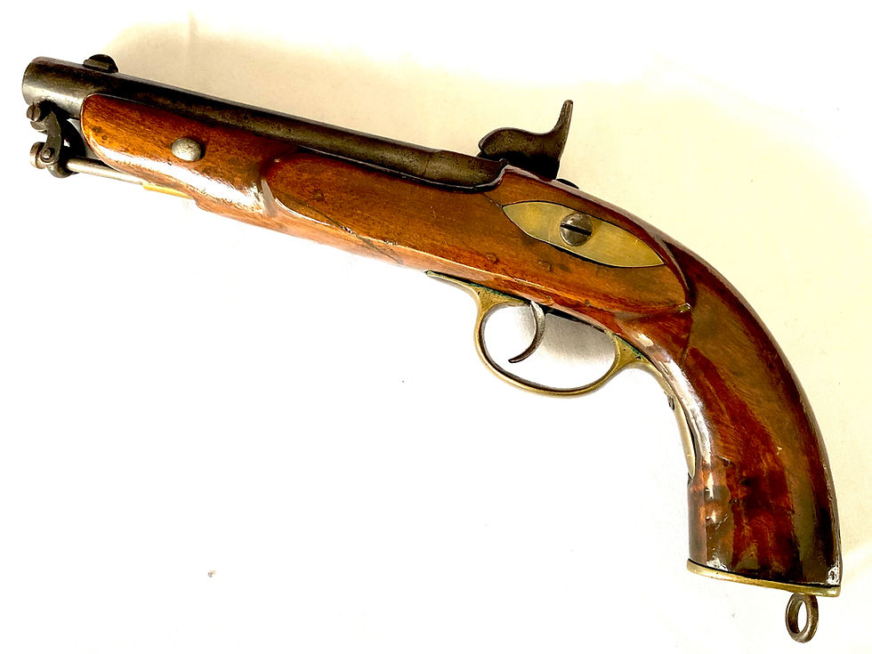Thumbnail: Pistolet antique à percussion – XIXᵉ siècle (env. 1835–1860)
