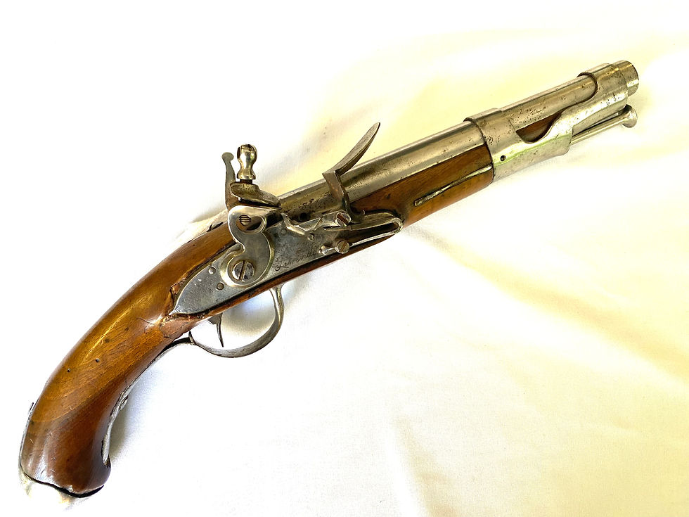 Miniature : Authentique pistolet de la cavalerie française de 1766.