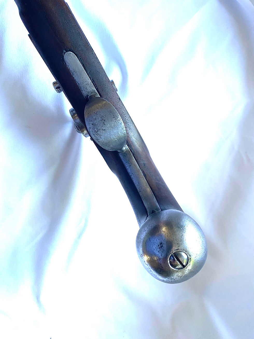 Miniature : Authentique pistolet militaire à silex, converti à percussion