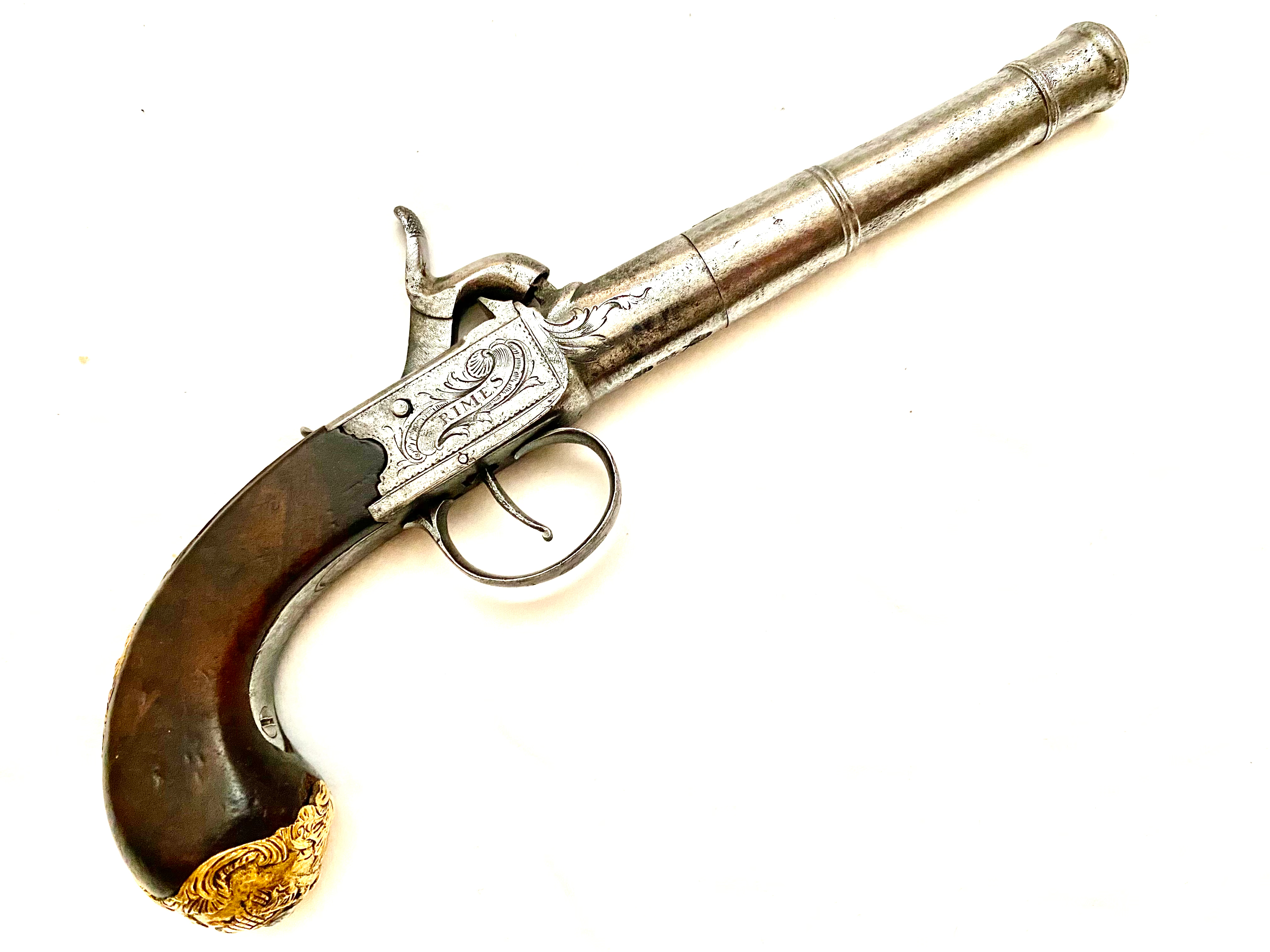 Pistolet à percussion de style Queen Ann