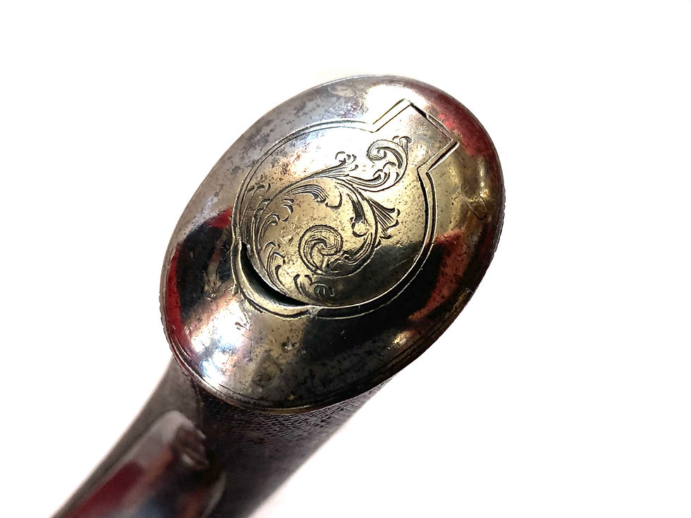 Miniature : Pistolet ancien à percussion – Mortimer, Edinburgh – XIXᵉ siècle