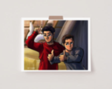 JOEY & CHANDLER - Friends Art Print