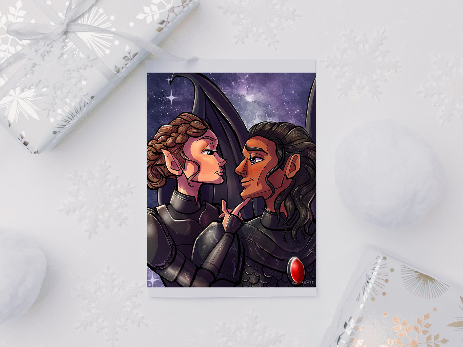 Nesta and Cassian - ACOTAR Art Print