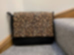 Handmade Crossbody/Shoulder Bag, with Leopard print design - Front