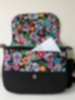 Day of the Dead Handmade Crossbody Bag Slip Pocket
