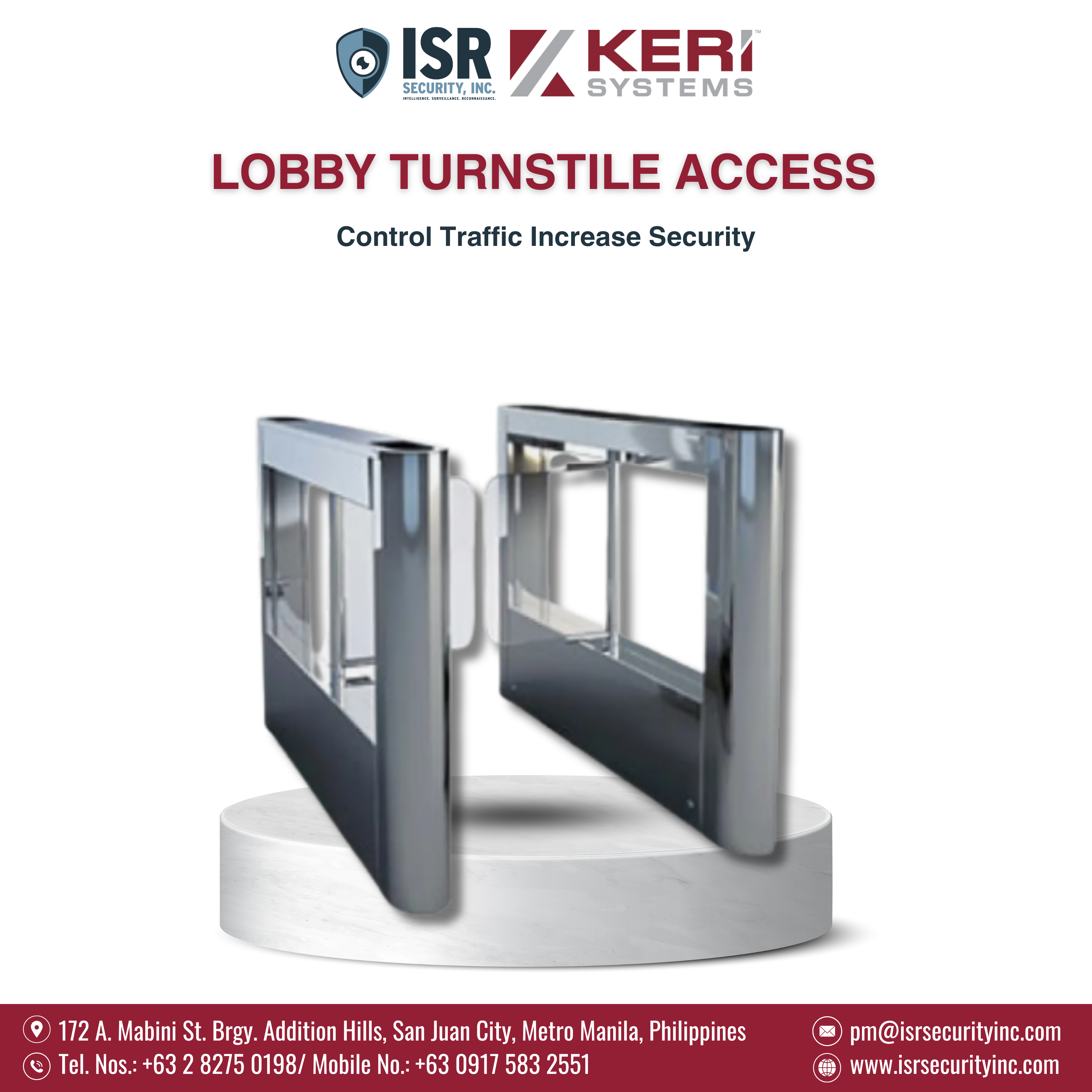 Keri Systems - Lobby Turnstile Access - Control Traffic Increase Security