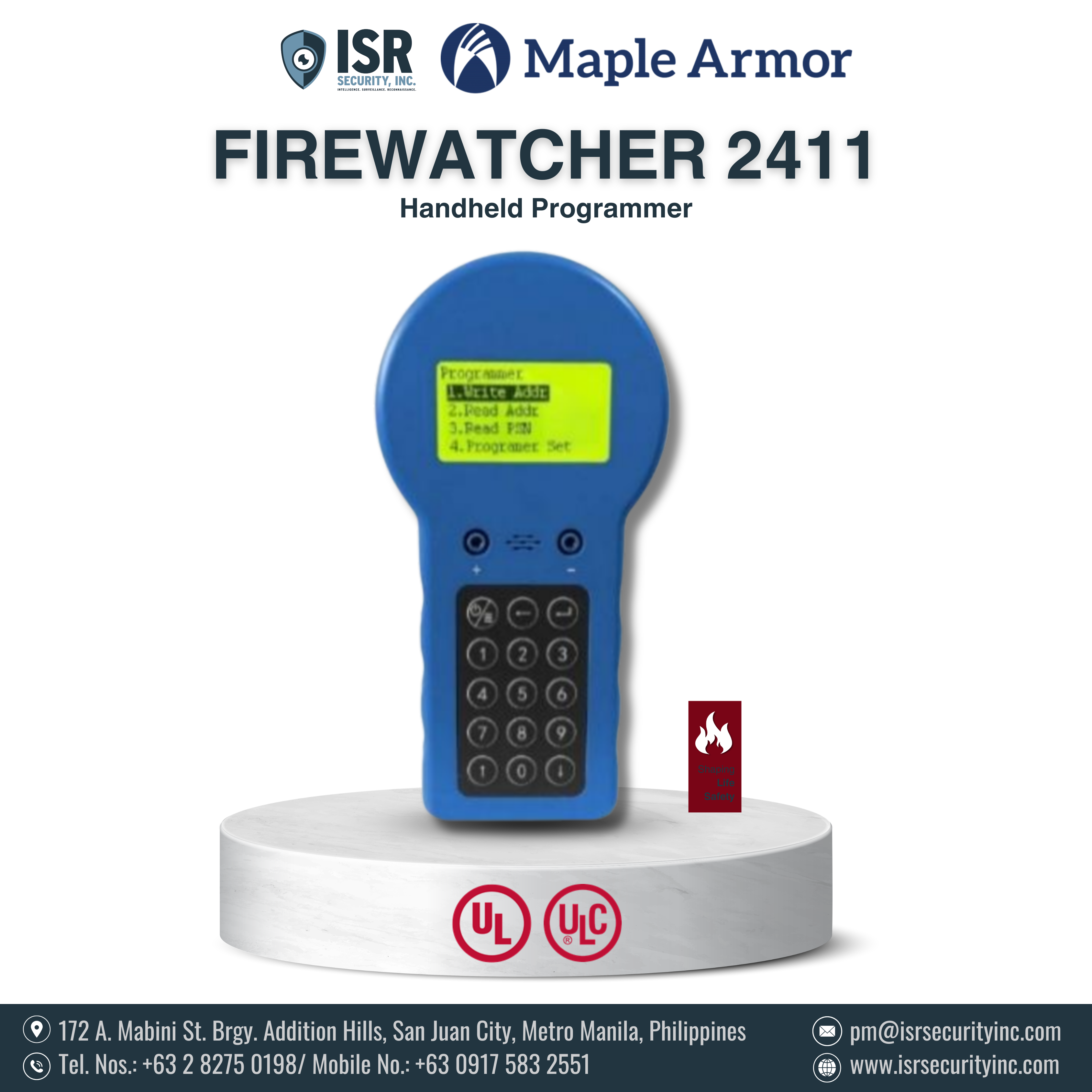 Maple Armor Fire Watcher 2411 - Handheld Programmer