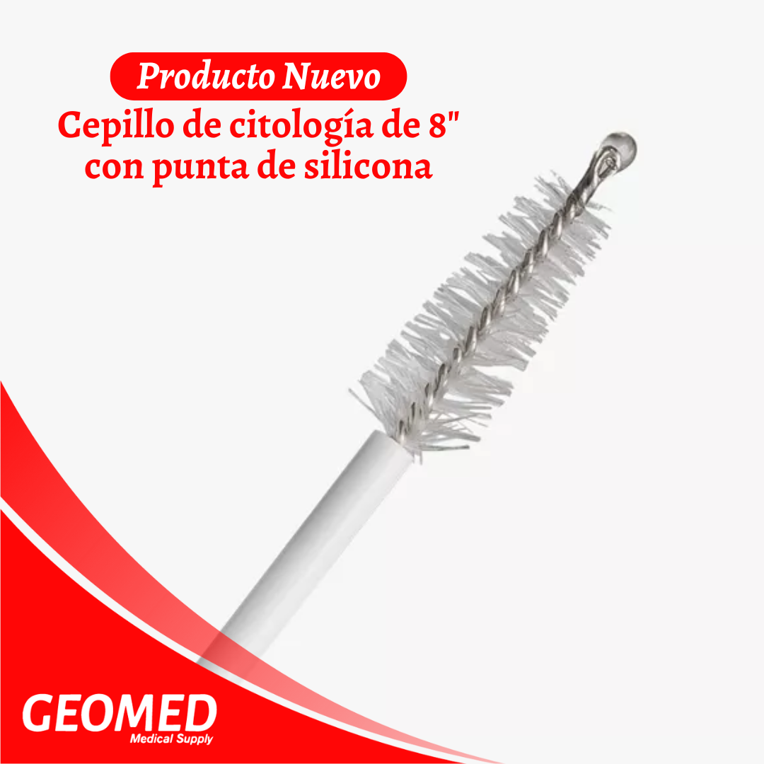 CEPILLO DE CITOLOGÍA 8" CON PUNTA DE SILICONA VIAMED (100uds.)