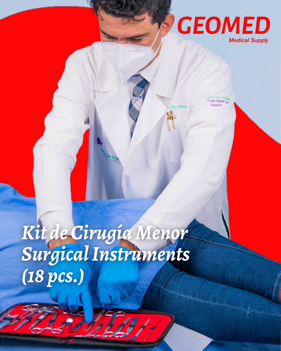 Kit de cirugía menor Surgical Instruments (18 pcs.)