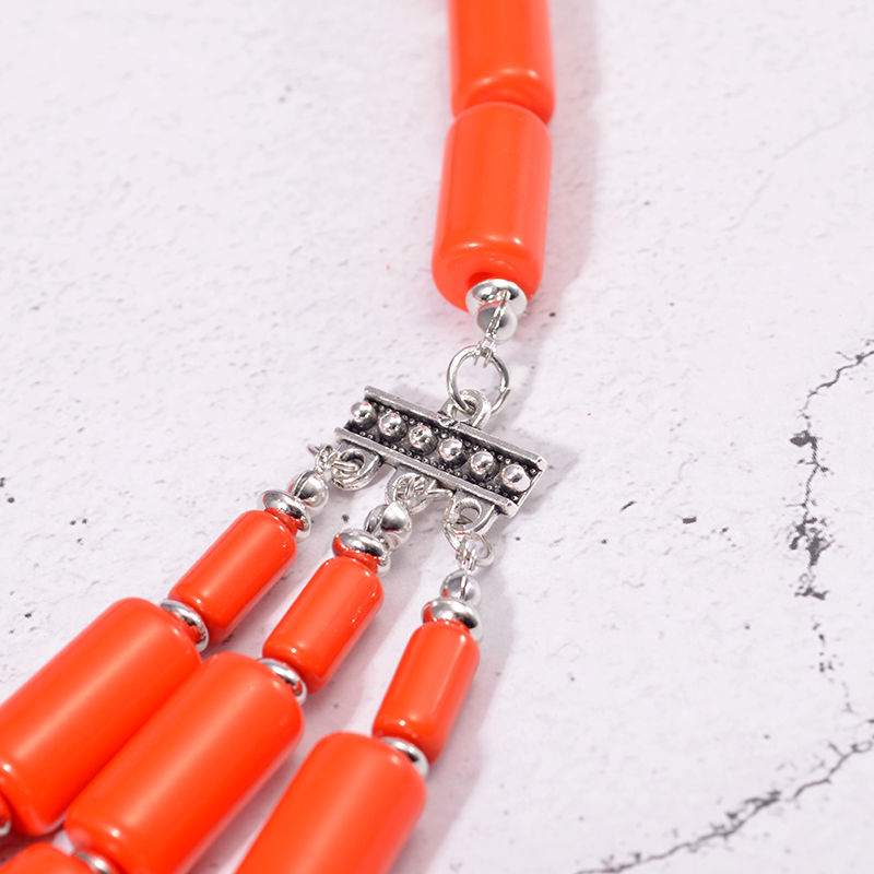 Thumbnail: Handmade African Beads Earrings Bracelet Necklace Sets Nigerian Wedding Indian J