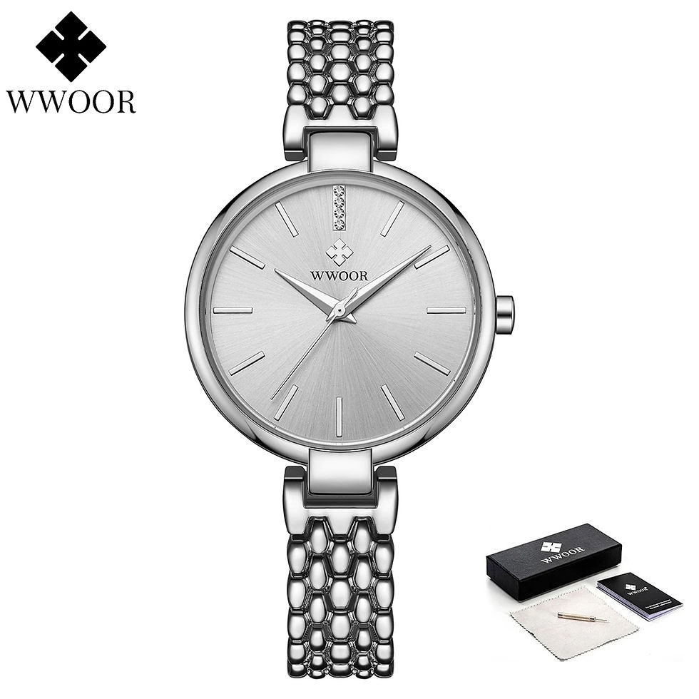 Thumbnail: WWOOR Relogio Feminino Watch For Women Waterproof Elegant Ladies Dress Small Bra