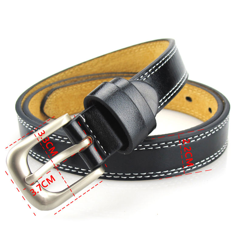 Thumbnail: Top Quality Genuine Leather Belts for Women Cummerbund Luxury Female Belt Decora