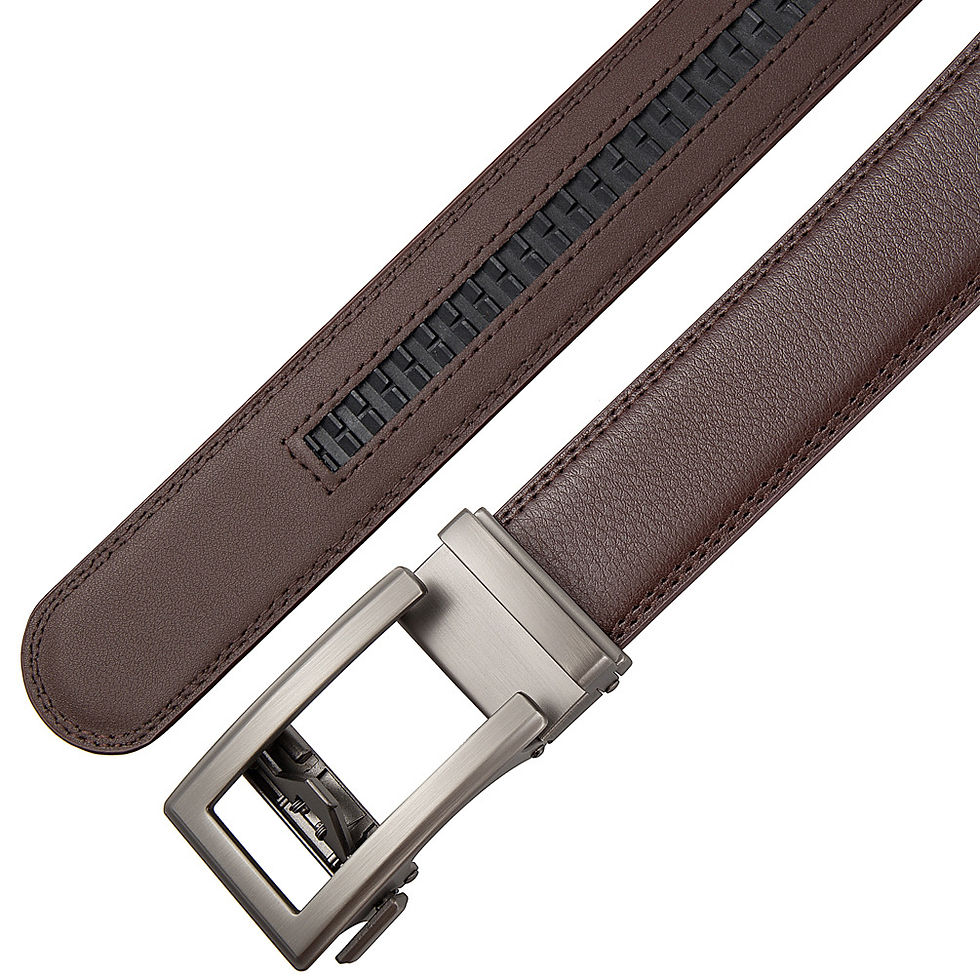 Thumbnail: Business Belts for Men Genuine Leather Automatic Men Belt Luxury Waist Strap Des