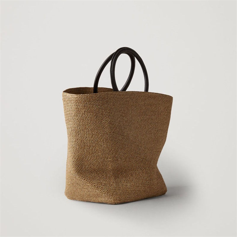 Thumbnail: Women Straw Bag Bohemia Beach Bags Handmade Wicker Summer Tote big Handbag Ratta