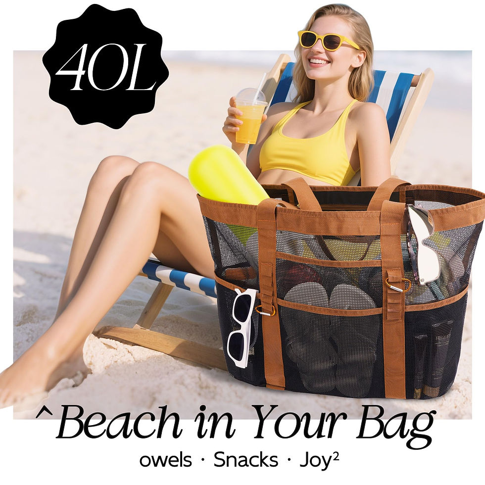 Thumbnail: Large capacity beach tote bag, travel bag for women/men,