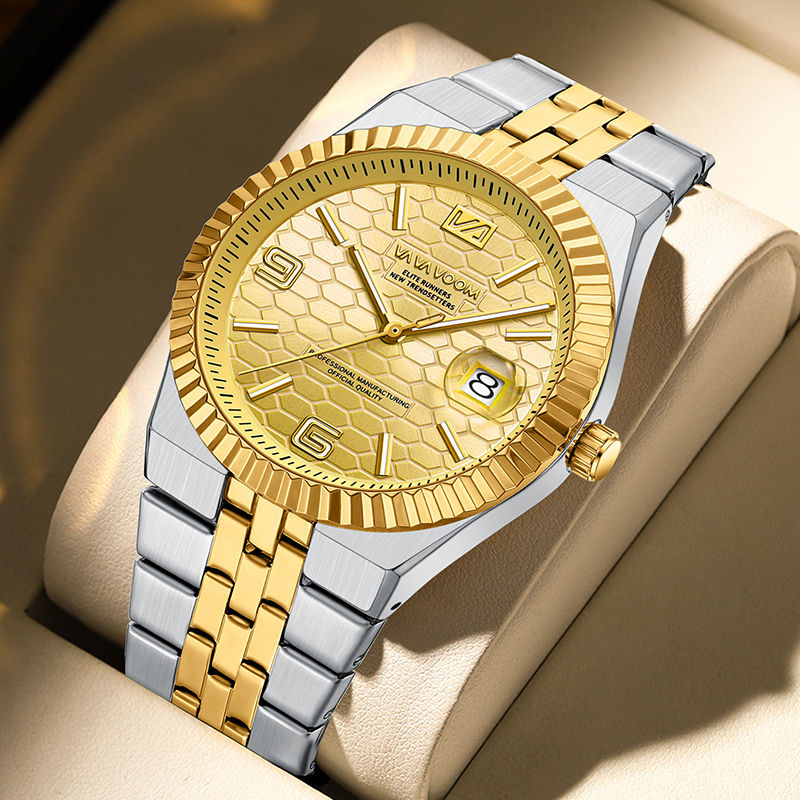 Thumbnail: 2025 NEW Watches For Men Light Luxury Trendy Waterproof Luminous Calendar Honeyc