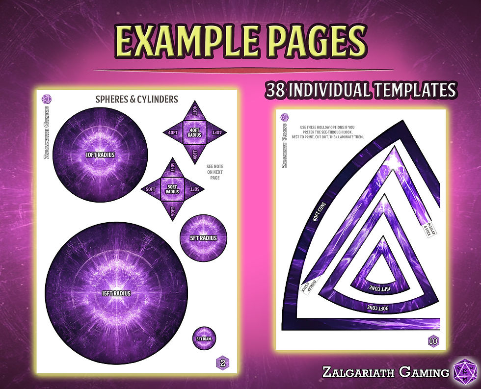 Thumbnail: D&D Printable Spell Area of Effect (AoE) Templates