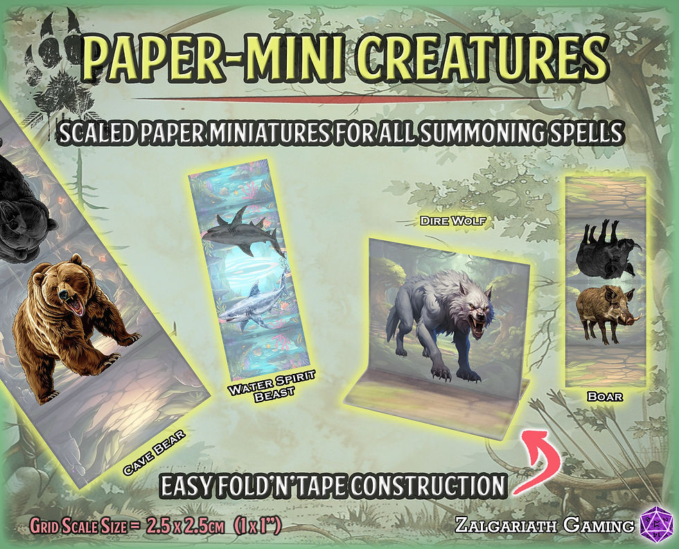 Thumbnail: D&D Ranger Toolbox (2014 & 2024): Printable Spell Cards, Tokens & AoE Templates
