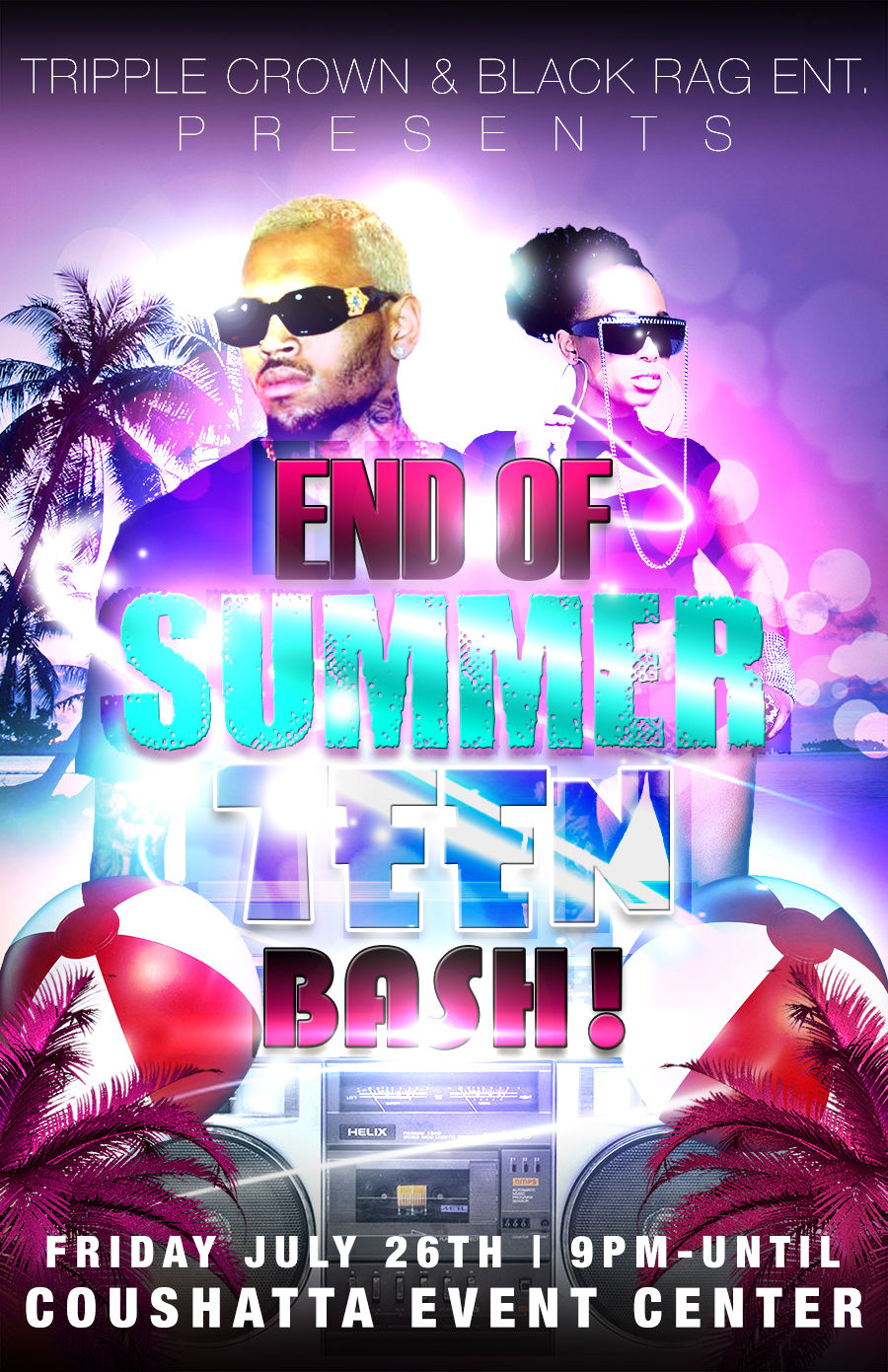 Teen summer bash flyer
