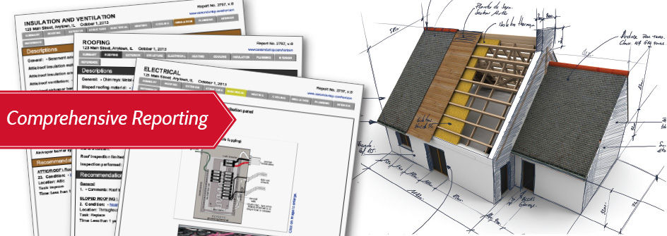 Close-up view of a home inspection report with detailed notes