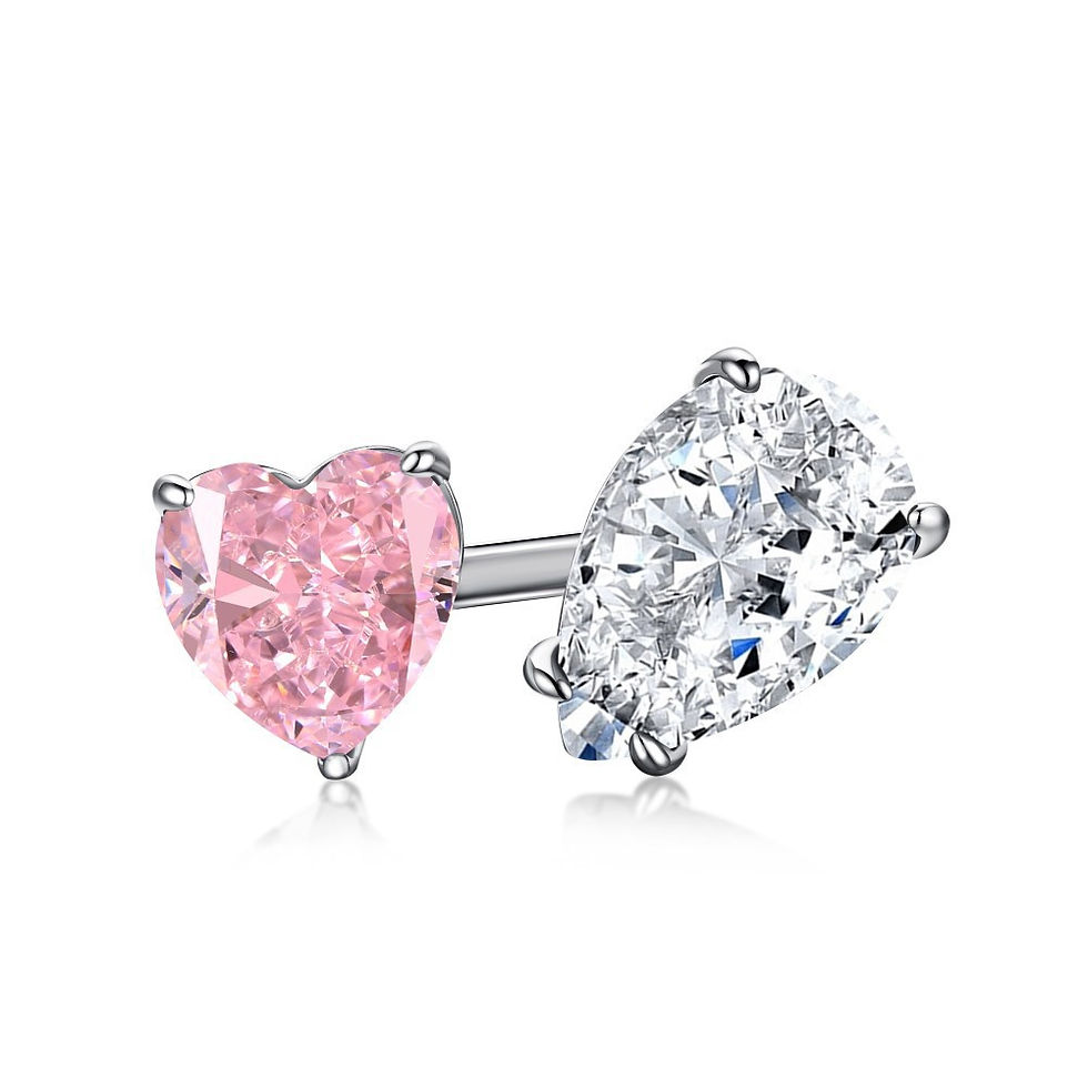 Thumbnail: Silver Heart Zircon Ring