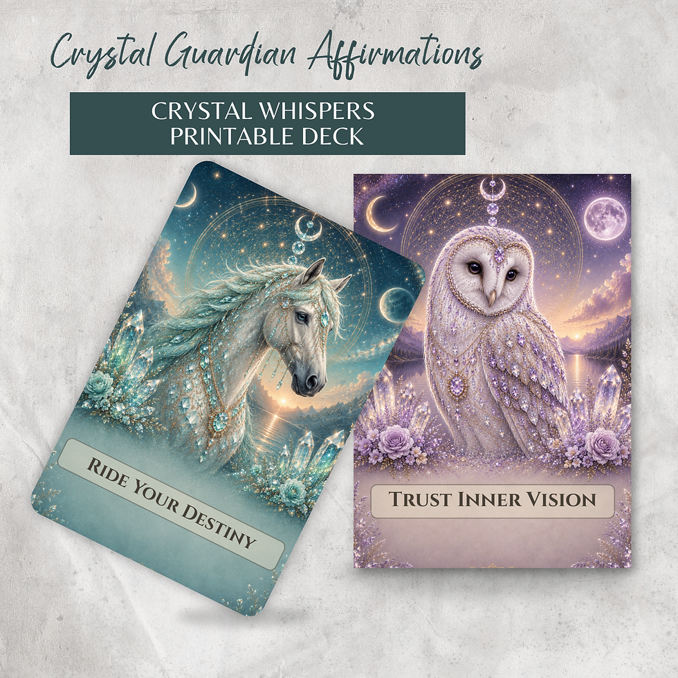 Crystal Whispers digital printable deck by Furr-N-Flair