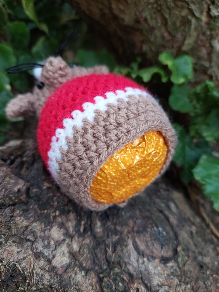Thumbnail: Crochet Pattern for a mouse chocolate orange cover UK Terms