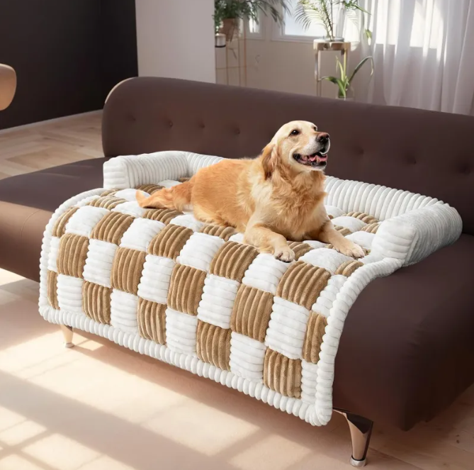 SoftPlush Sofa Protector Pet Bed for Dogs & Cats