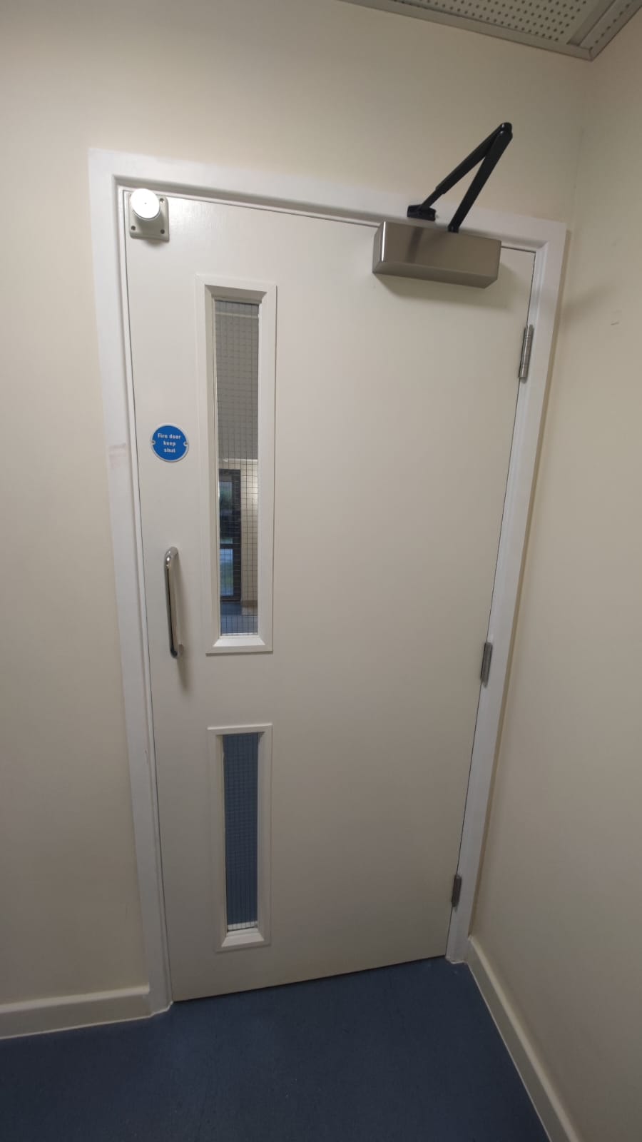 Glazed corridor doorset, Ilsley Court