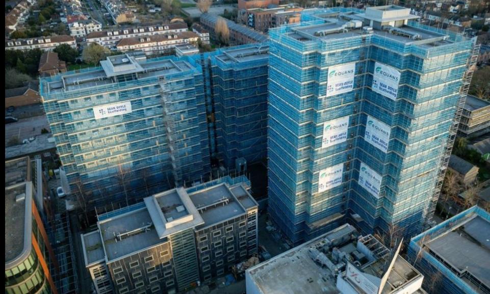 Paragon Estate aerial view during refurbishment
