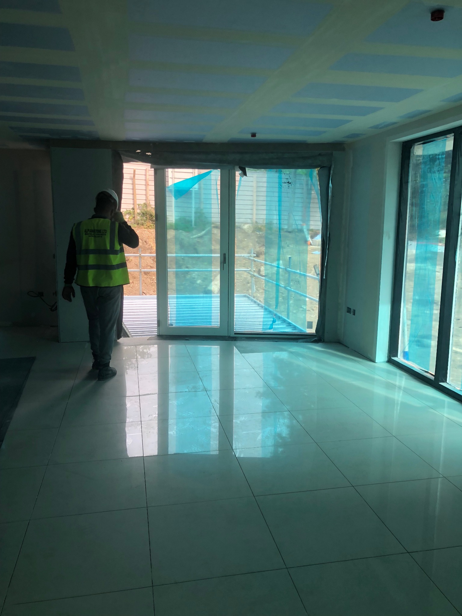 Interior fit-out during installation, Reading Riverside