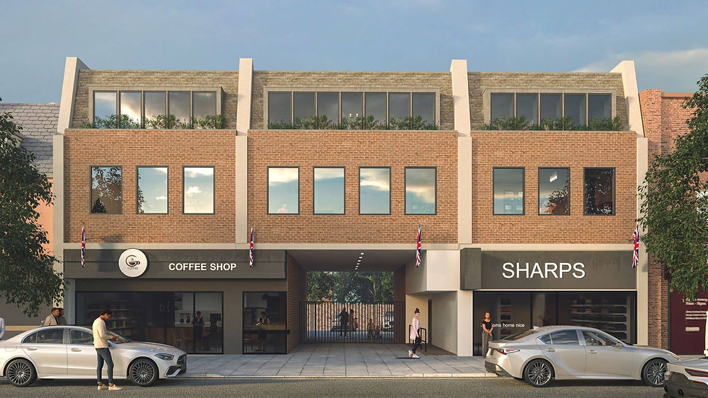 Architectural visualisation of the Cobham development
