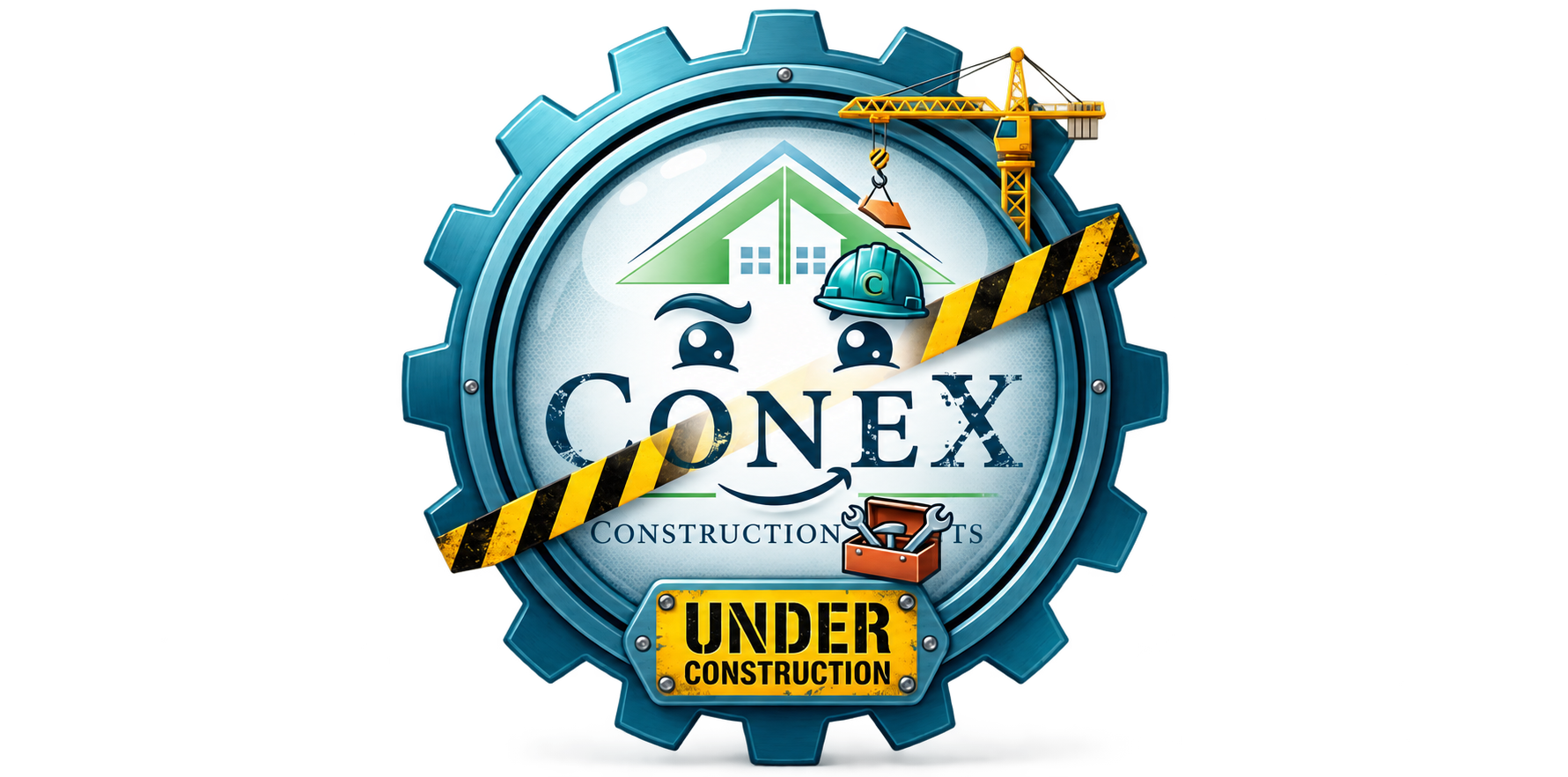 Conex under construction illustration