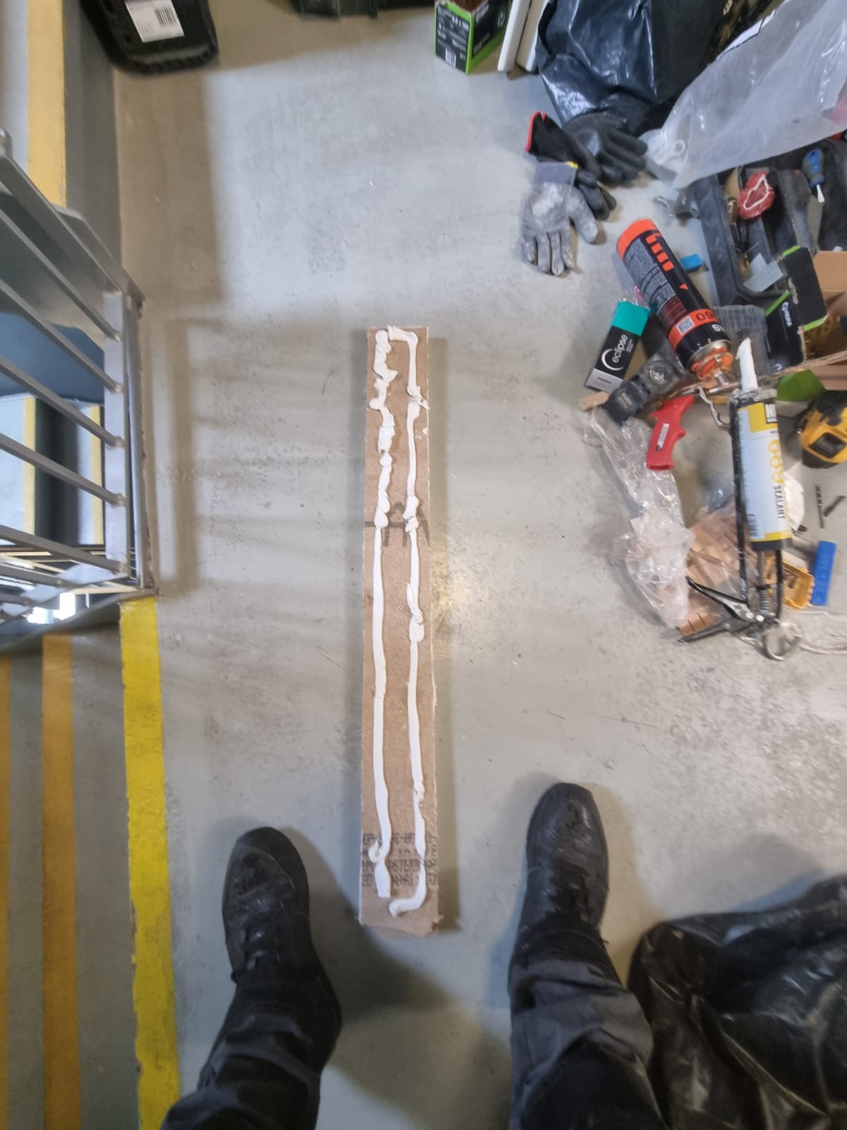 Timber preparation during door works, Warwick Apartments