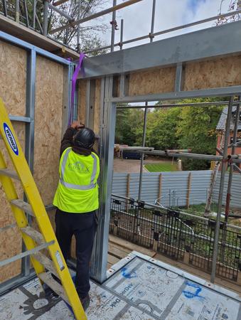 On-site alignment check at an opening, Deepcut UniHouse