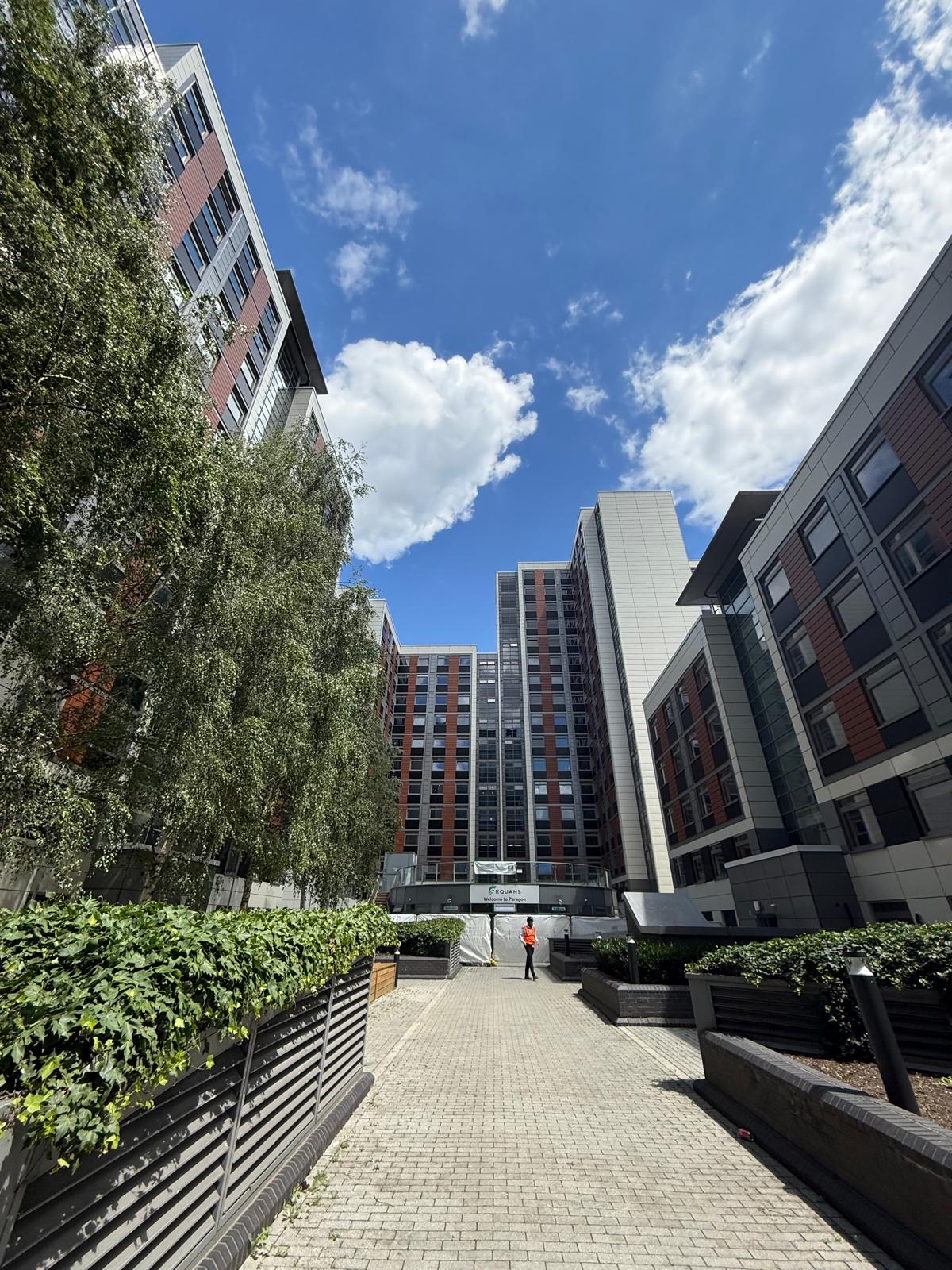 Paragon Estate buildings and landscaped entrance